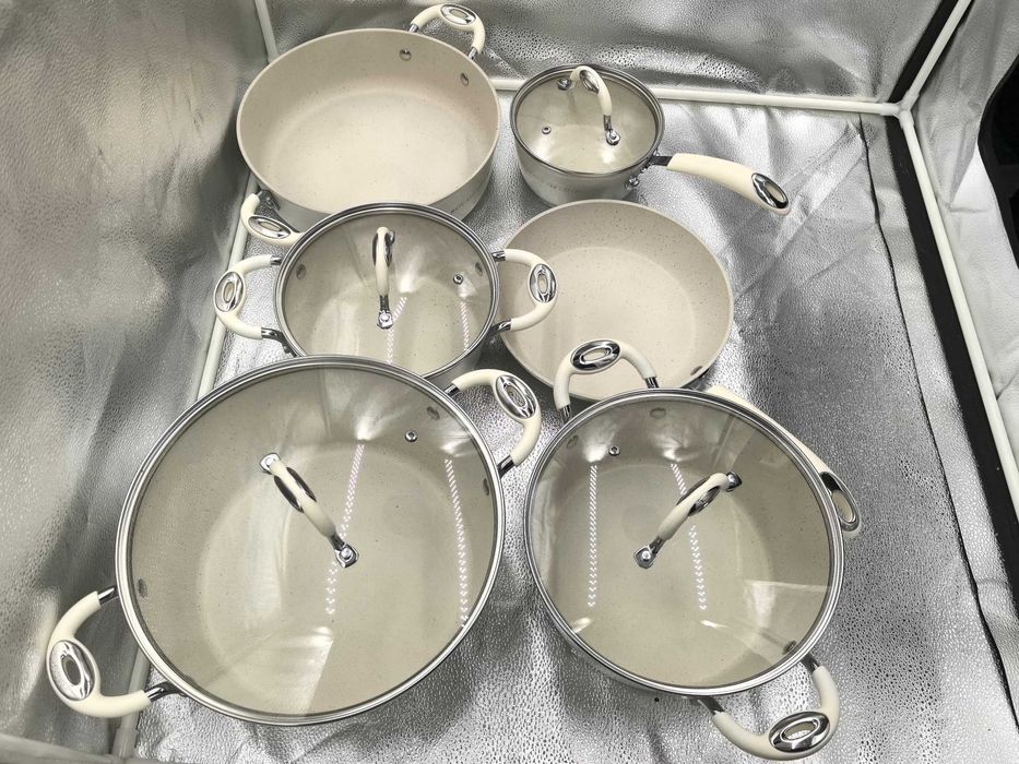 Set vase gatit marmura 10 piese antiaderent rezistent nou