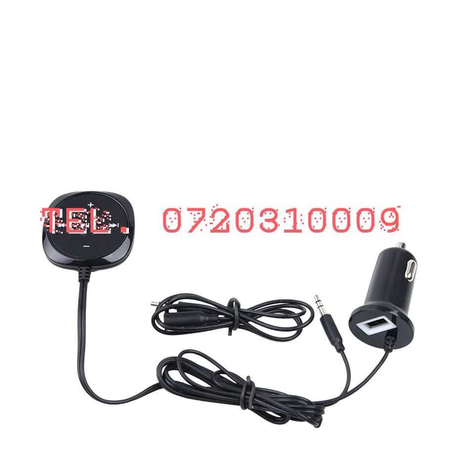 Car Kit Bluetooth Wireless Auxiliar Mufa Jack 35mm Cu Bricheta 2 Usb
