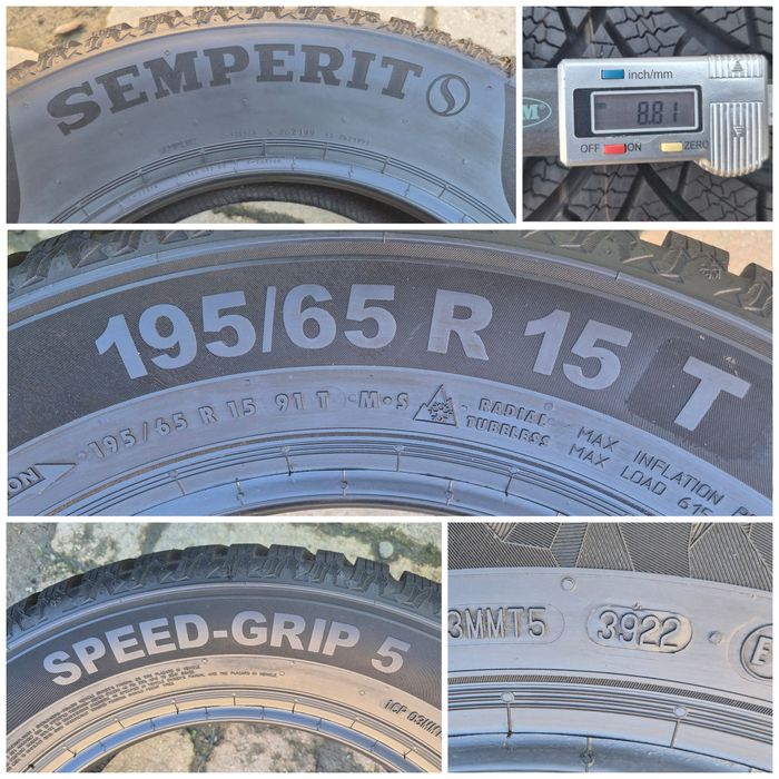 O bucată 195/65 R15 M+S iarnă - Semperit