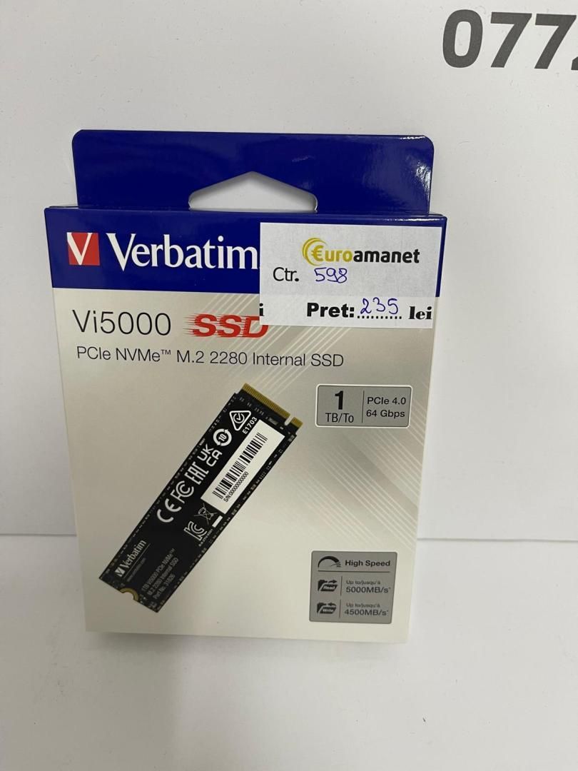 SSD, Verbatim, Vi5000 SSD intern PCIe NVMe M.2, 1TB -N2-