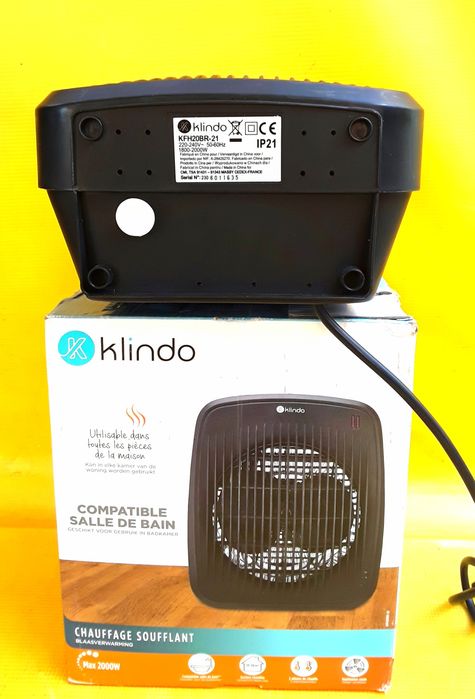 Aeroterma KLINDO 2000 W Termostat 2 Trepte putere 1000/2000 W NOUĂ