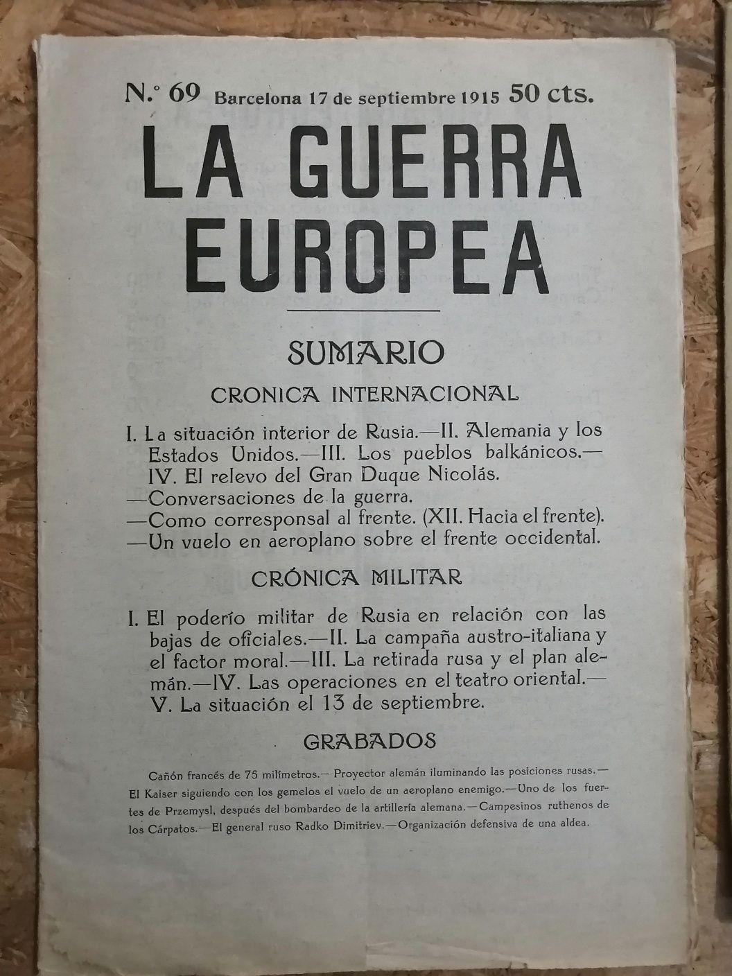 Colecție veche LA GUERRA EUROPEA 1915, 1916