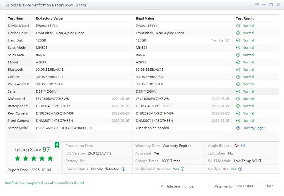 Iphone 13 Pro 128Gb - Alpine Green || Cutie Originala + Husa + Cablu