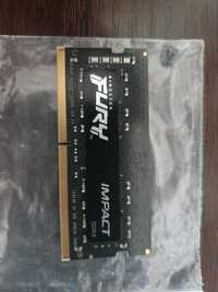 Memorie RAM laptop Kingston Fury 8gb ddr4 3200 single channel