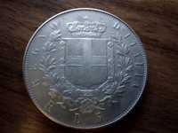 Италия 5 лири, 1872. Сребро.