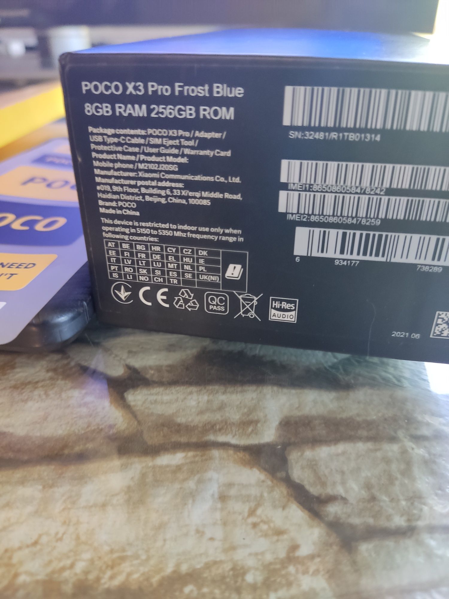 POCO X3 pro Frost Blue 8GB RAM 256GB ROM