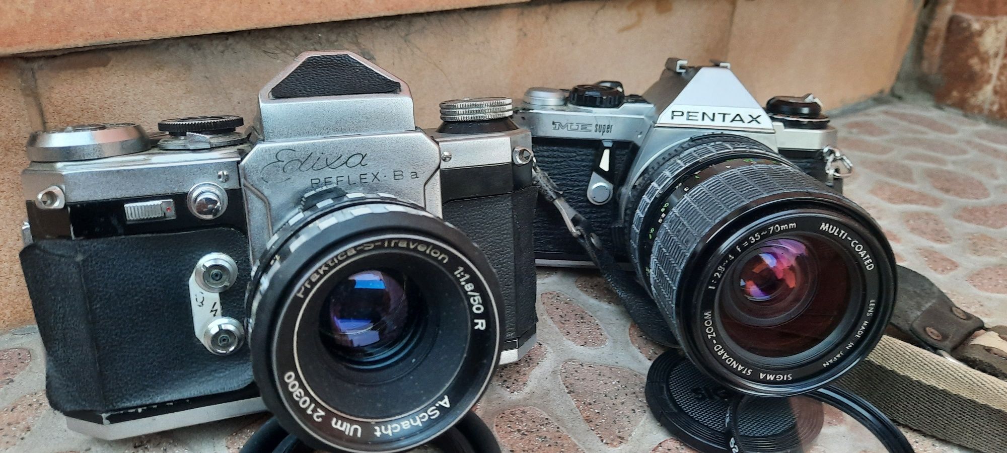 Фотоапарат Edixa Reflex Ba обект50/1:1.8мм и  Pentax me  Обектив 35-70