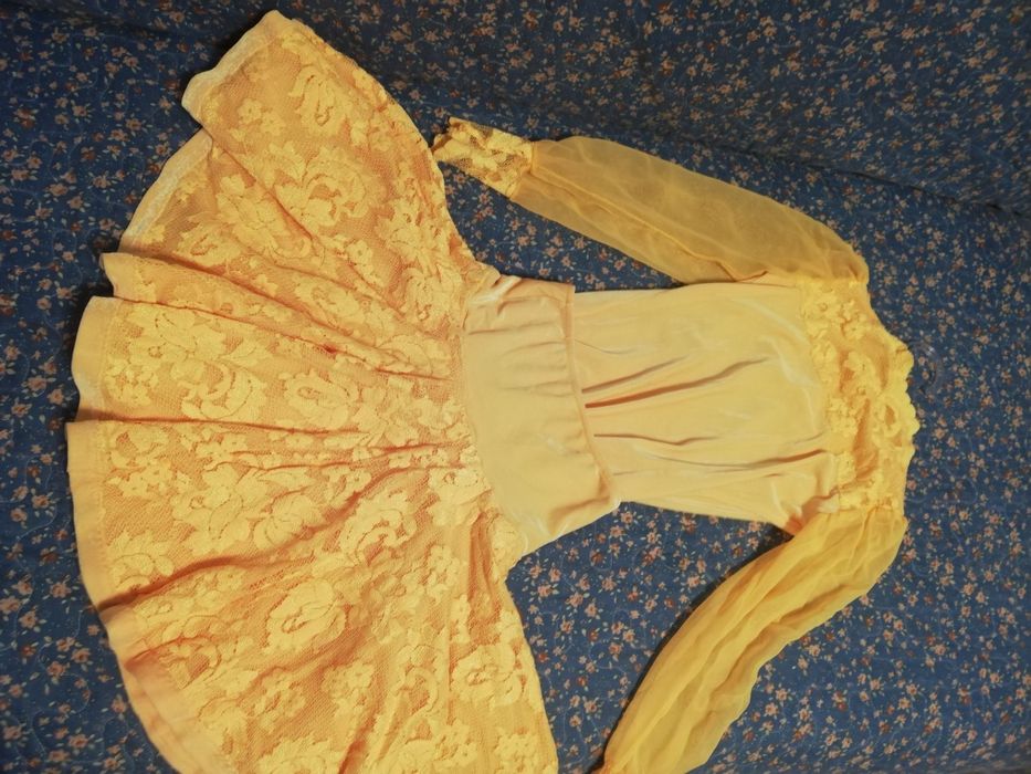 Costum de dans sportiv modern fetița 5-7 ani