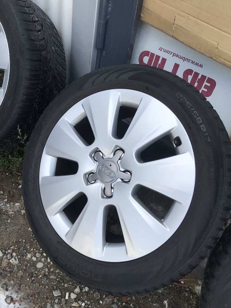 Jante aliaj audi a4 b8 5x112 r17 et45 7,5j nokian 225 50 r17 iarna