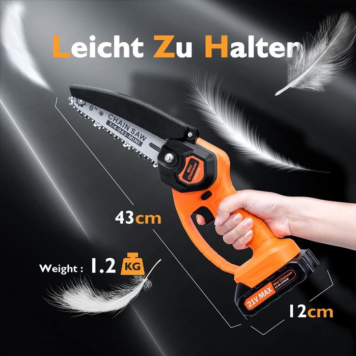 Mini drujba cu acumulatori, 6 inch, 21 V, 2 baterii, valiza !