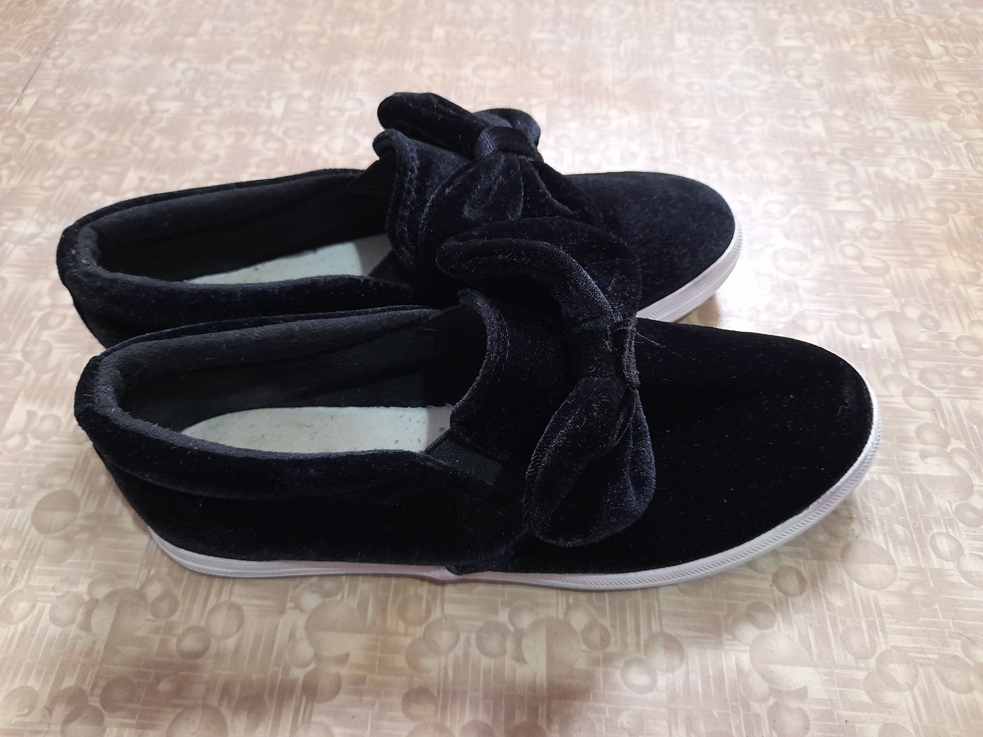 Vand balerini/espadrile catifea neagra mas.38