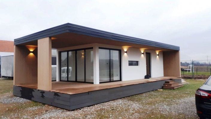 Acest container tip casă este construit din materiale durabile, rezist