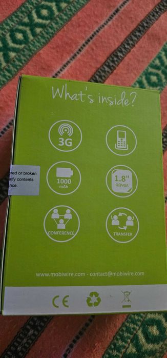 Telefon fix fara fir MobiWire MobiPhone 3G, Negru