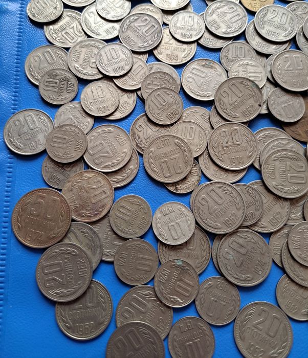 Стари български монети , стотинки 1962 и 1974