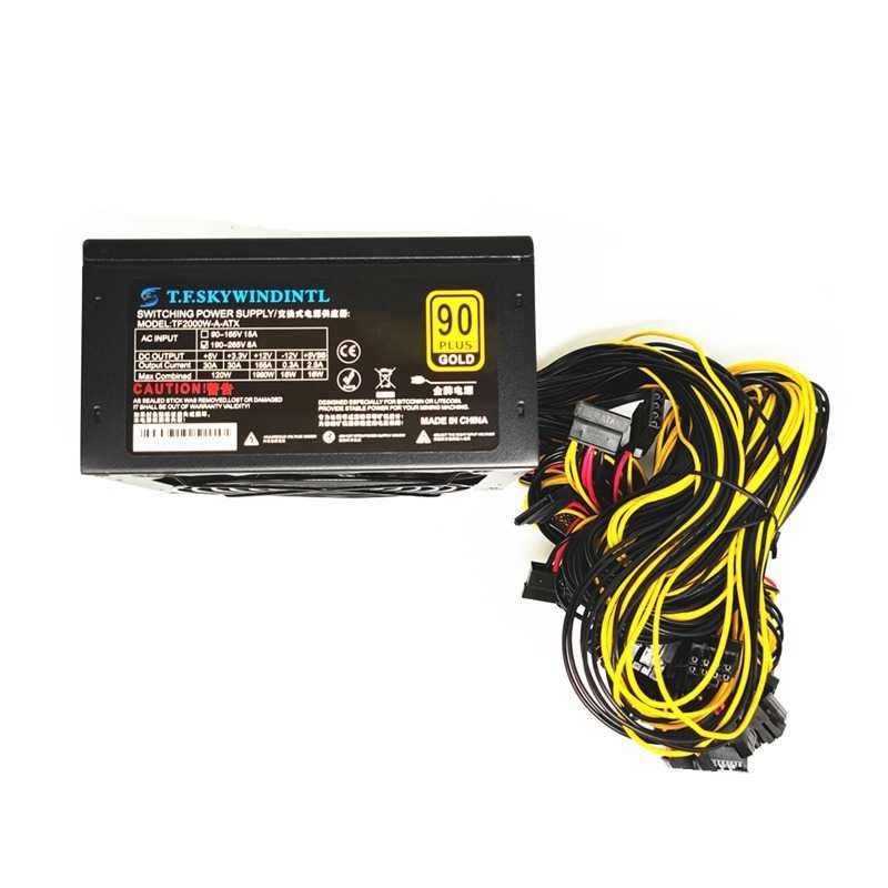 АТХ Захранване 2000w/2400w Maйнинг версия .Дълги кабели, 16pci-6+2!
