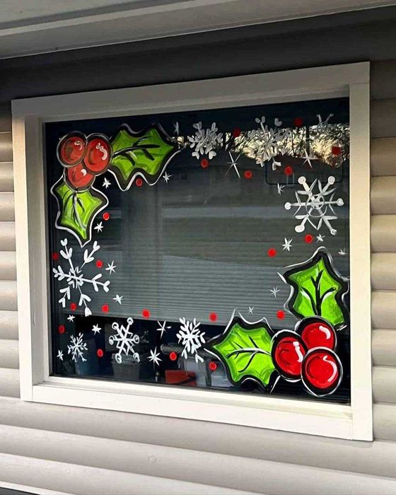 Оформление окон и помещений на Новый год