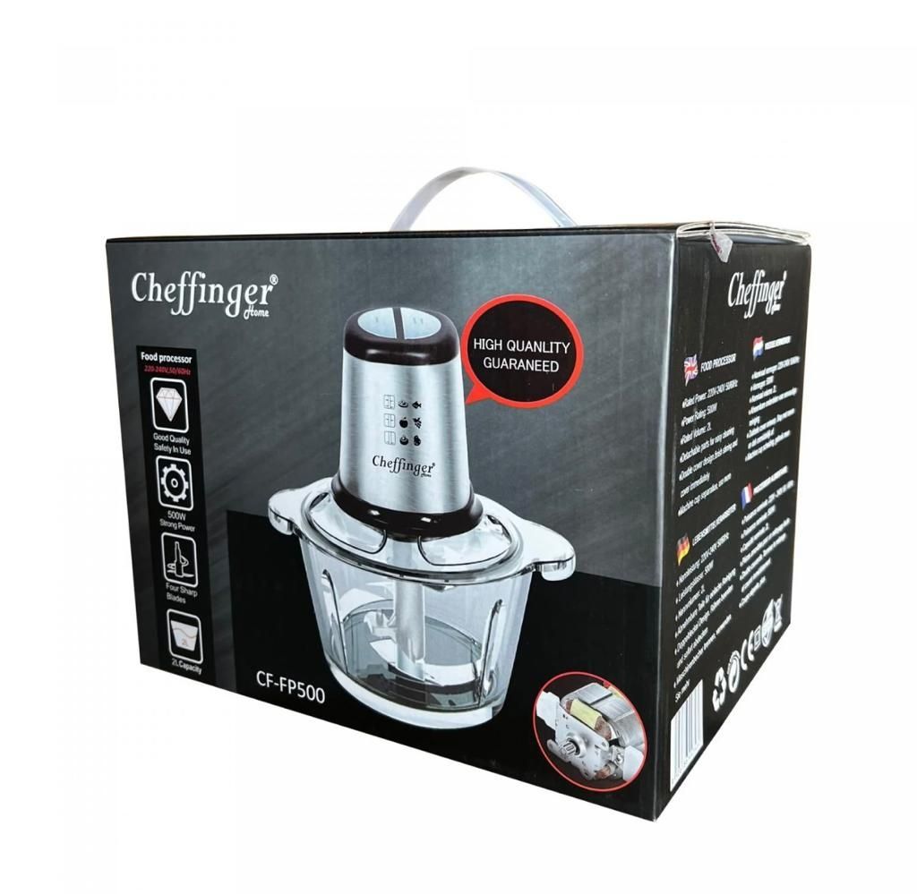 Cheffinger CF-FP500: Robot de bucatarie / Tocător electric 2L - 500W