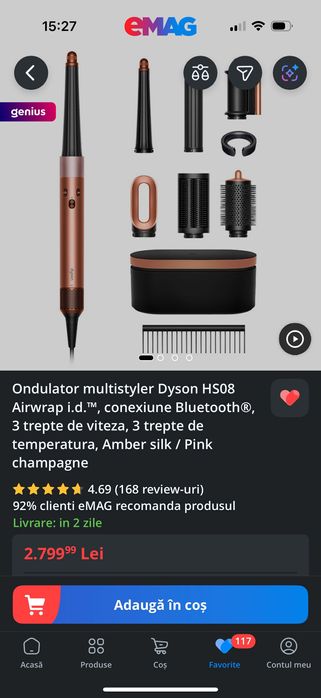 Dyson Airwrap Id sigilat de pe EMag 7 nov