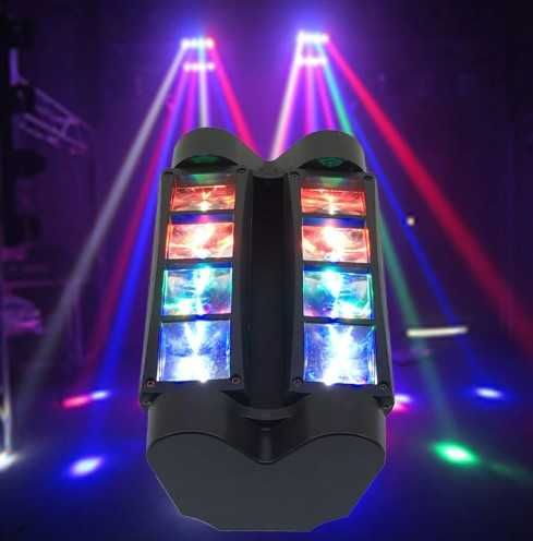 Moving Head Spider 8x 10 w Noi Sigilate 7R Lumini Dmx DJ