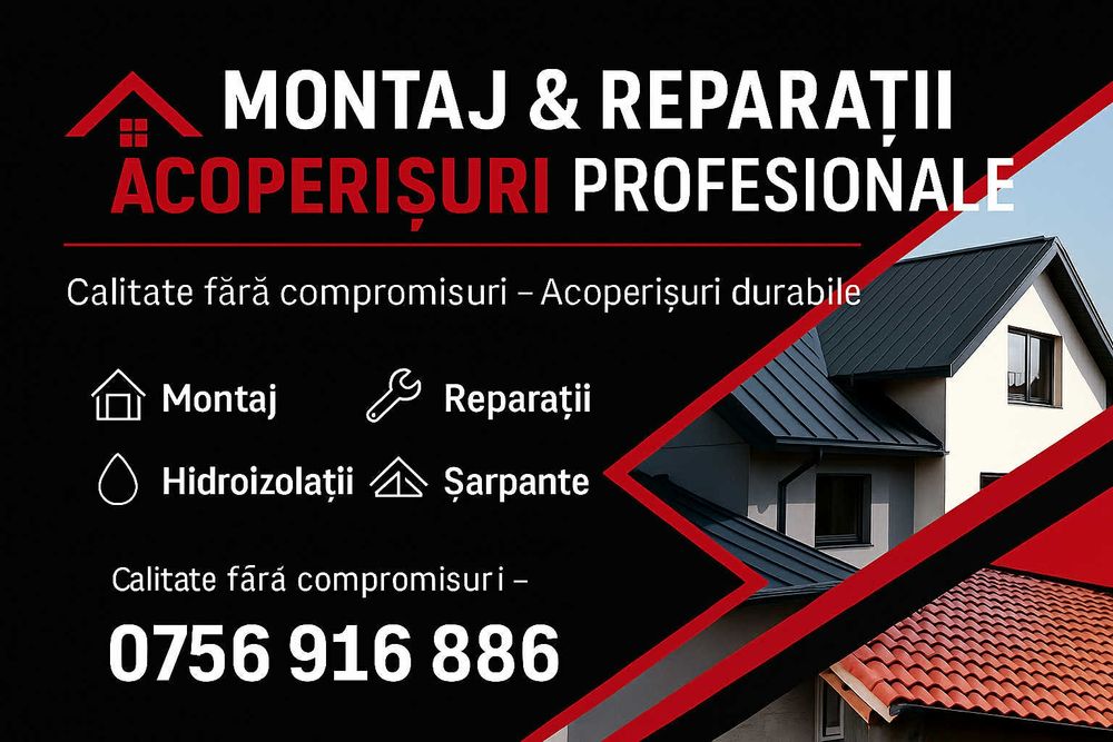 Acoperișuri și reparații de urgență Dulgherie ,mansardări, astereala -