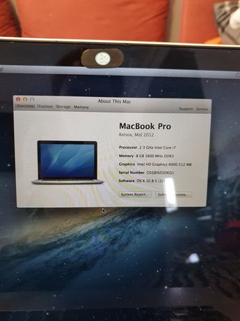 MacBook pro 2012 retina 15,4 inc core i7