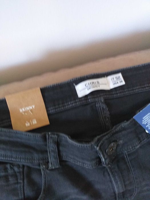 Blugi barbati noi cu eticheta gri inchis, 36,Denim