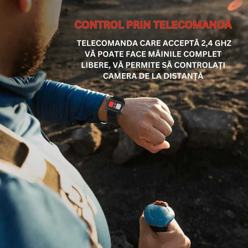Camera video de actiune sport IARMAC, 5K30FPS,4K60FPS,24MP+Set lentile
