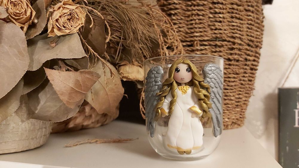 Candela cu inger cadou pentru profesori, bunici, sotie/iubita