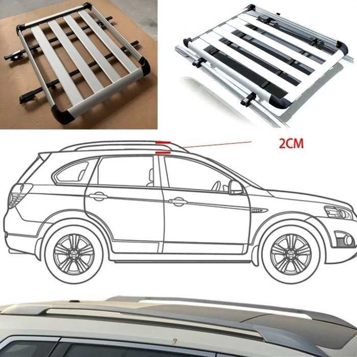 Сив Багажник за покрив 160 x 110 см – Практично решение за пътувания