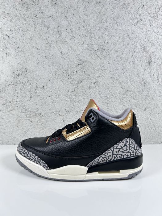 Jordan 3 Retro Black Cement Gold