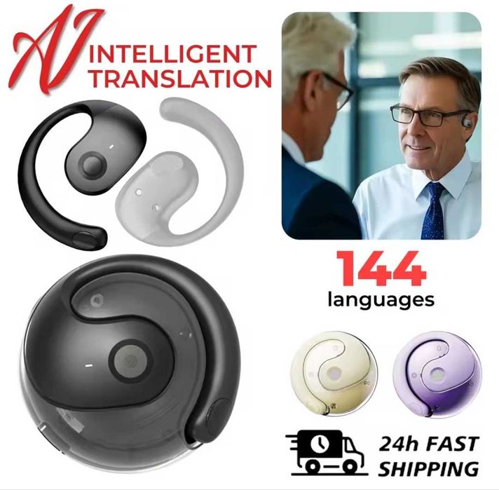 Безжични слушалки за превод на 144 езика, водоустойчиви BLUETOOTH