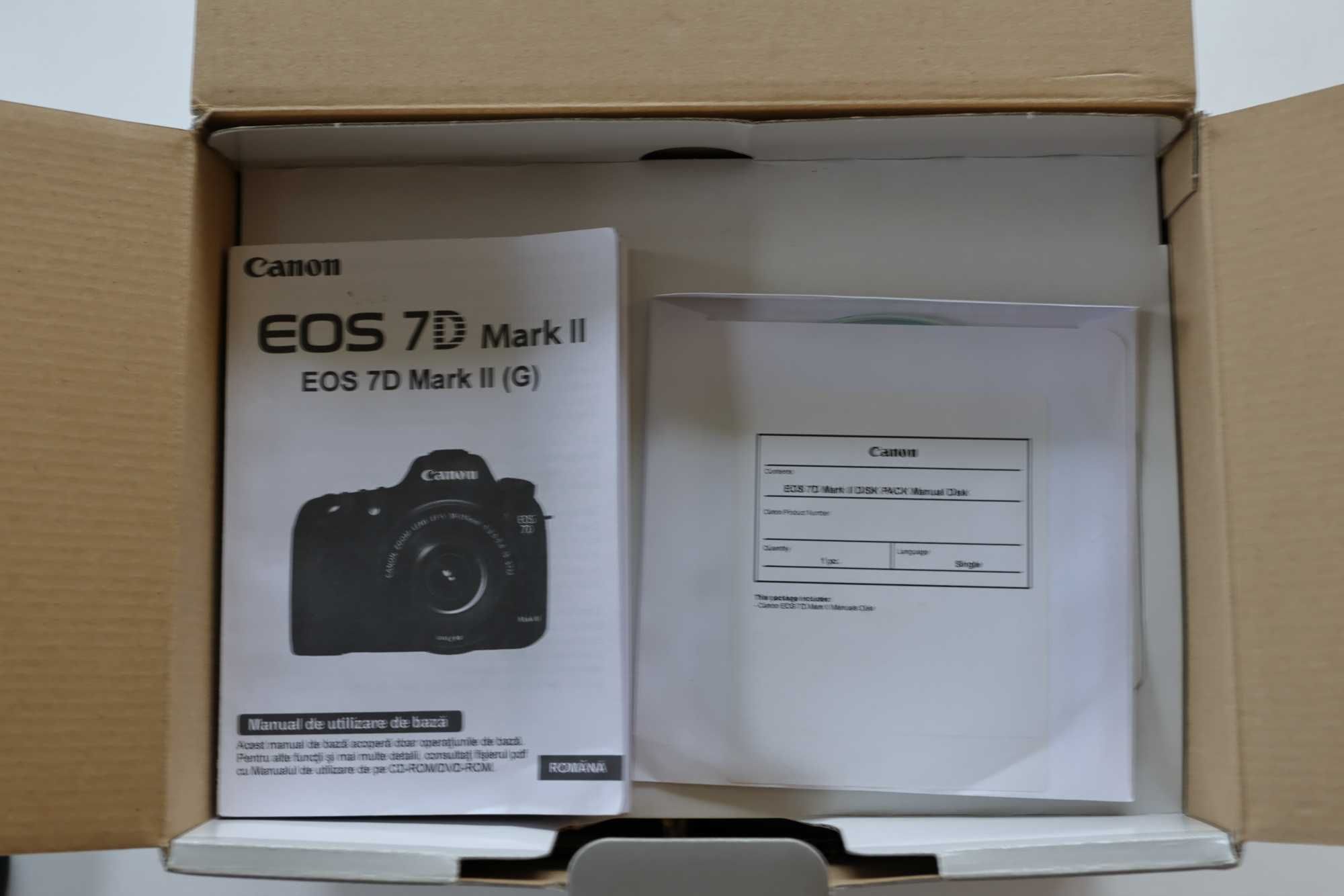 Body Canon EOS 7D Mark II în stare foarte bună, full box