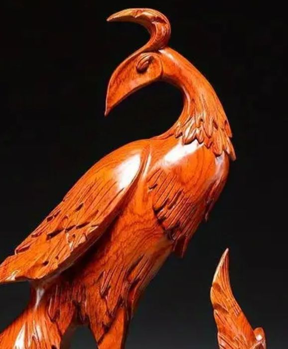 Pasarea Pheonix din lemn de trandafir