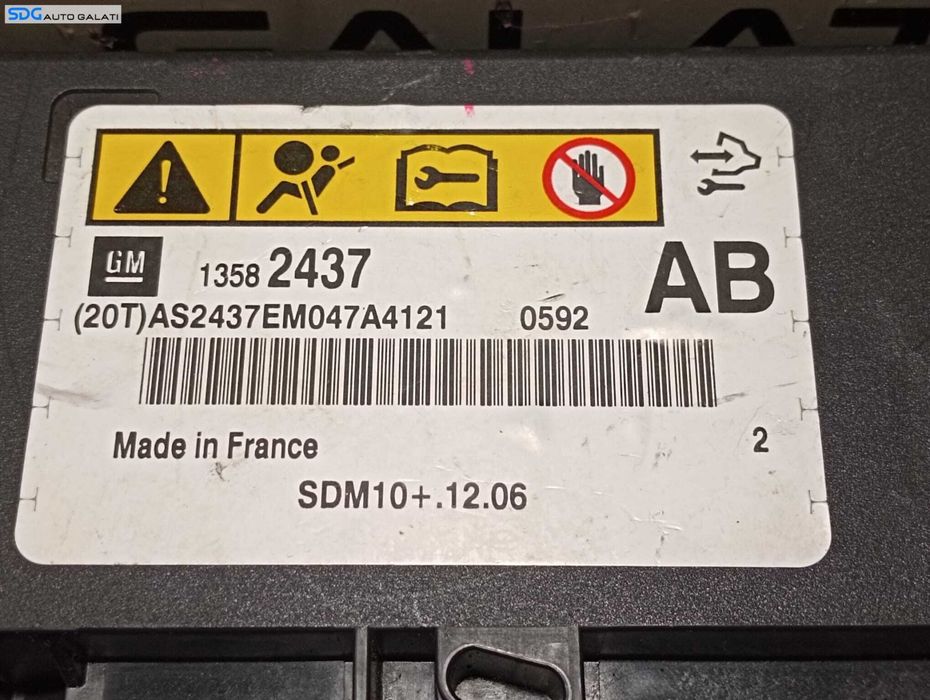 Unitate Modul Calculator Airbag Opel Meriva B 2010 - 2014 Cod 13582437 [M5176]