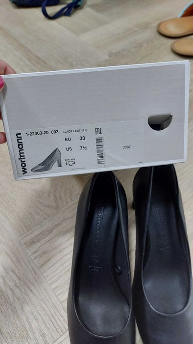 Pantofi Tamaris piele toc lat