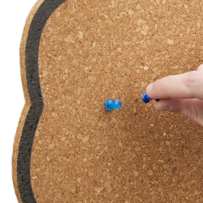 Set 2 panouri pin din pluta cu 10 ace colorate design creativ 29x44 cm