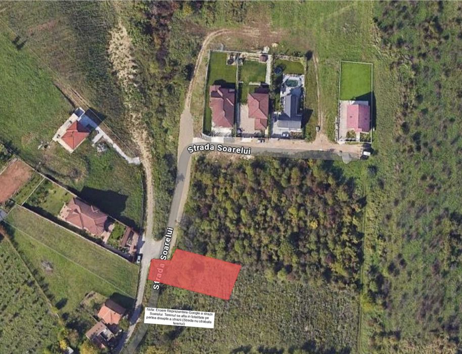 Teren Intravilan construibil – 1001 mp Strada Soarelui Dealuri Oradea
