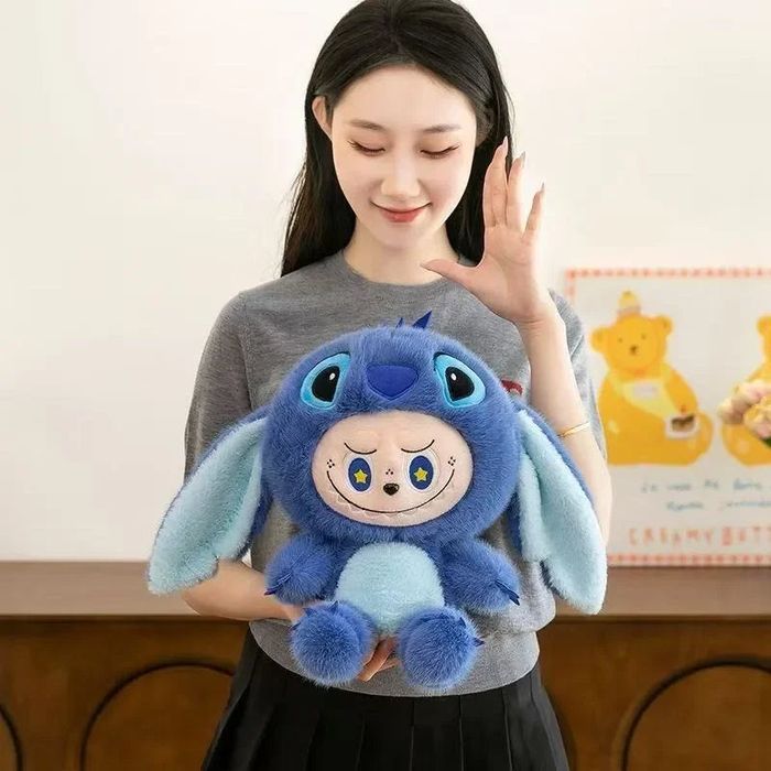 Плюшена играчка Мече Стич Лабубу 30см Stitch Labubu