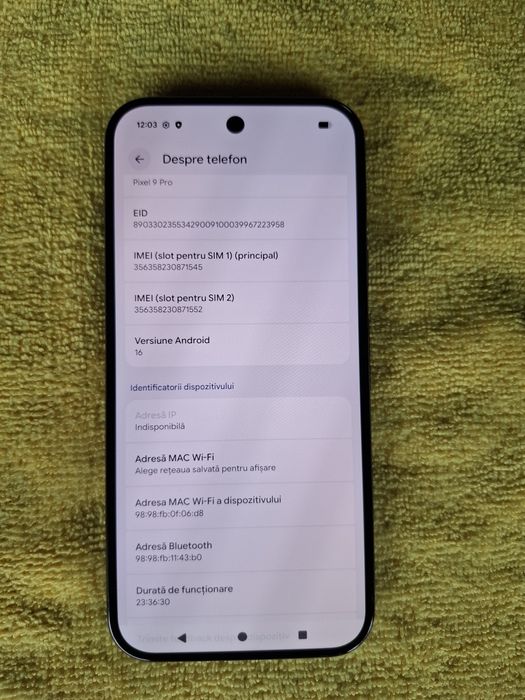 Vând/Schimb Google Pixel 9 Pro 5g 256g Black Liber