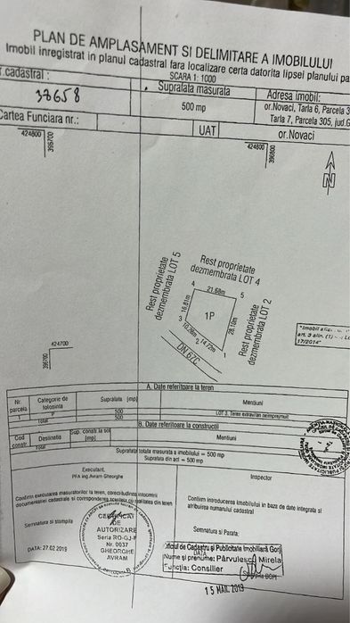 Teren de vânzare la munte- Vârful Papușa, 500mp cu apa, electricitate