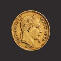 Moneda 20 franci francezi, Napoleon III,aprox. 6,45 grame.TVA 0%-10067