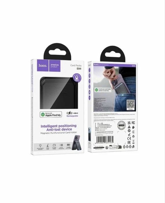 Картхолдер с GPS трекером Hoco E91| AirTag GPS. Доставка есть!