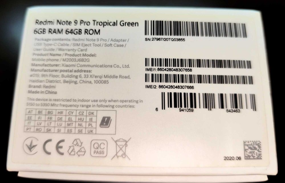 Telefon mobil Xiaomi Redmi Note 9 Pro