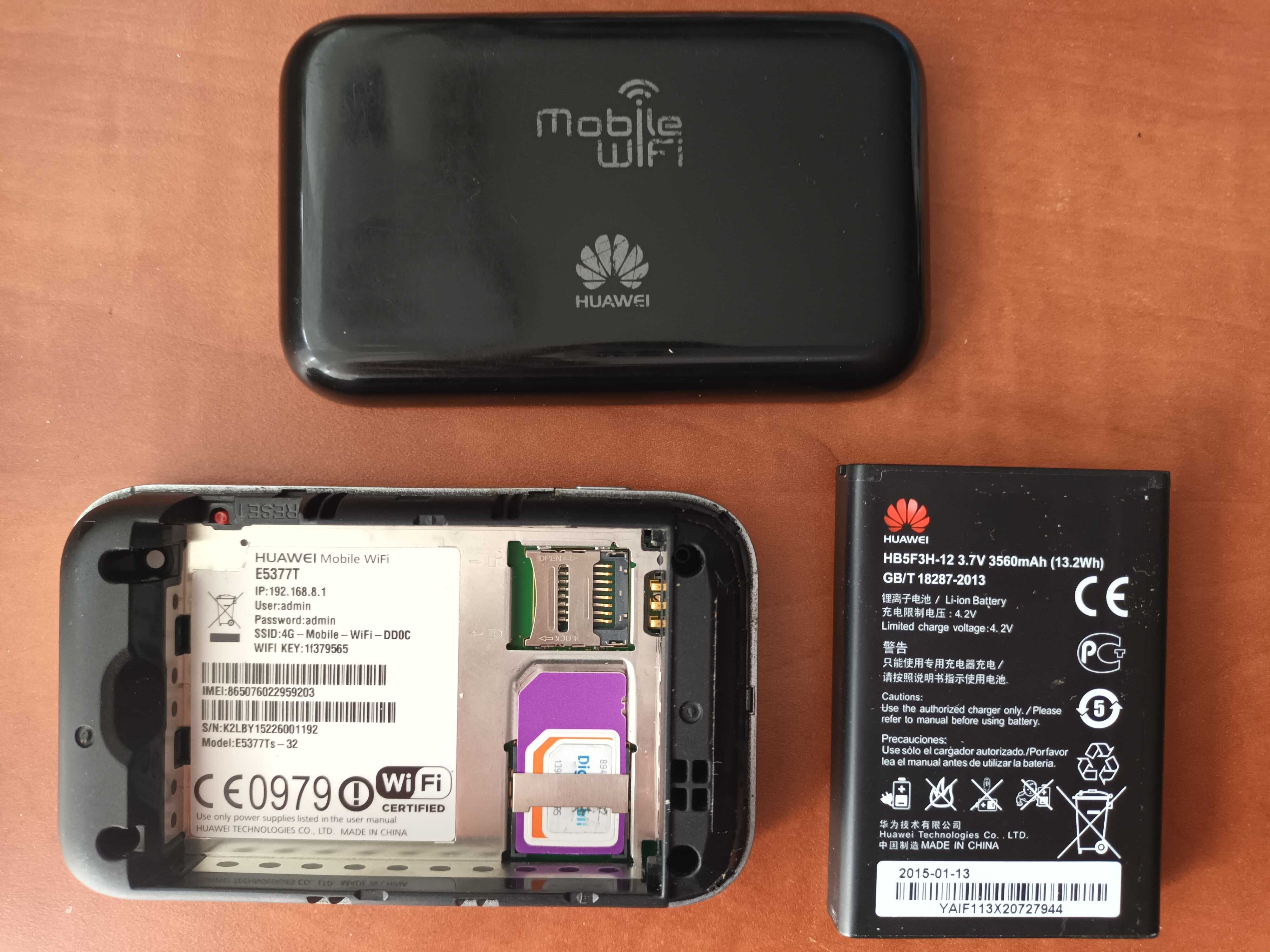 Modem Router cartela SIM 4G LTE Wireless Huawei E5377T necodat