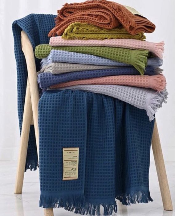 Вафельный пляжный полотенца