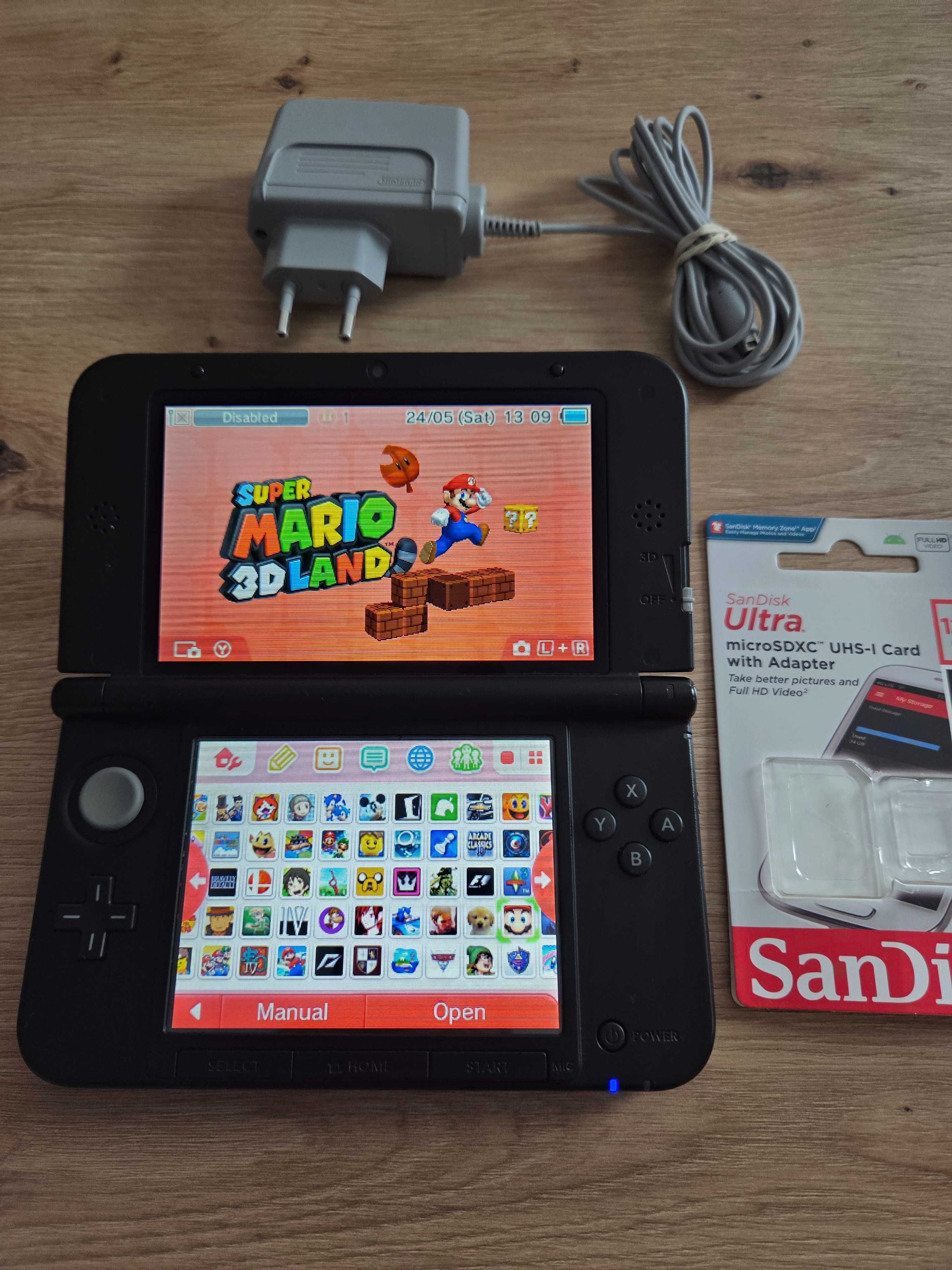 Nintendo 3DS Xl modat cu card Sandisk Ultra 128gb plin cu jocuri