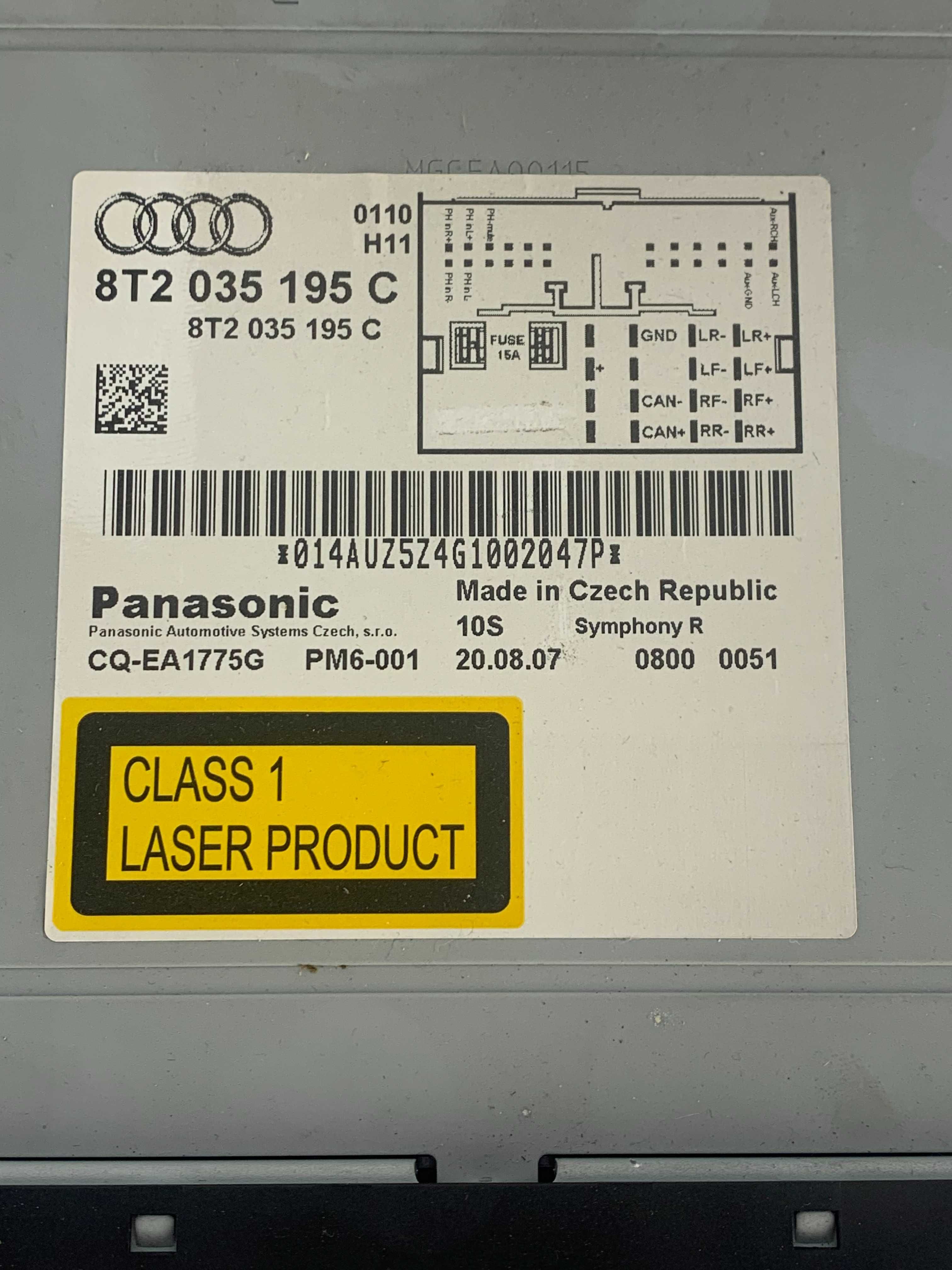 Радио CD GPS DVD Player Audi A5 S5 (04-08)г. 8T2035195C