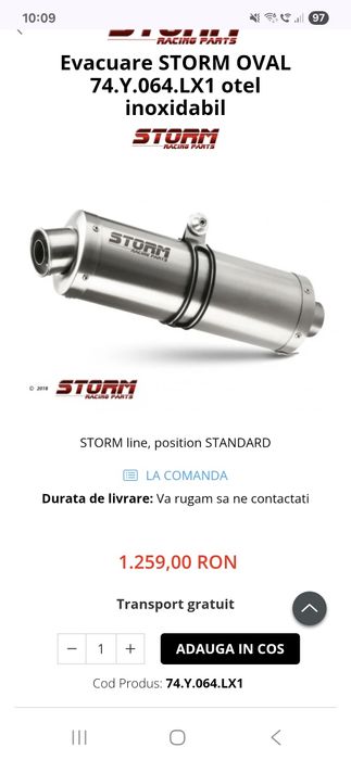 Schimb sau vand toba noua. Storm