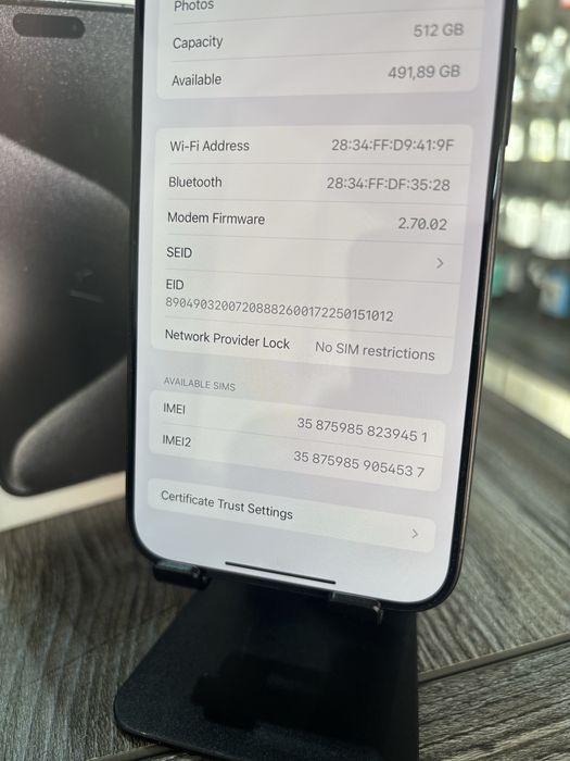 iPhone 15 Pro Max, black, 512 GB