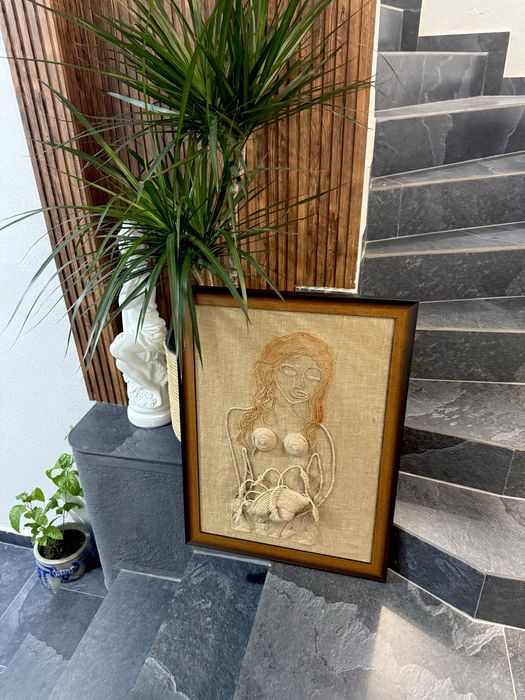 Tablouri decorative handmade din sfoară de iută – design unic, natural